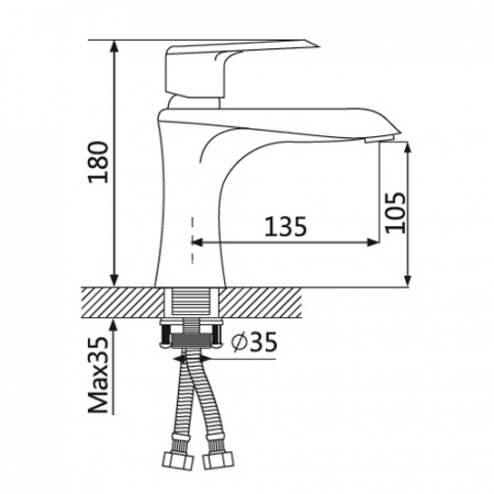 Смеситель для раковины Oute T45K T4501K фото
