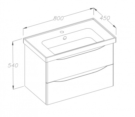 Тумба под раковину Smile Элеганс 80 Z0000014969 фото