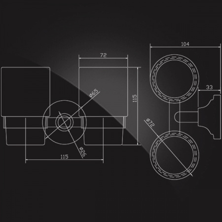 Два стакана для зубных щеток Elghansa Carrington CRG-420 фото