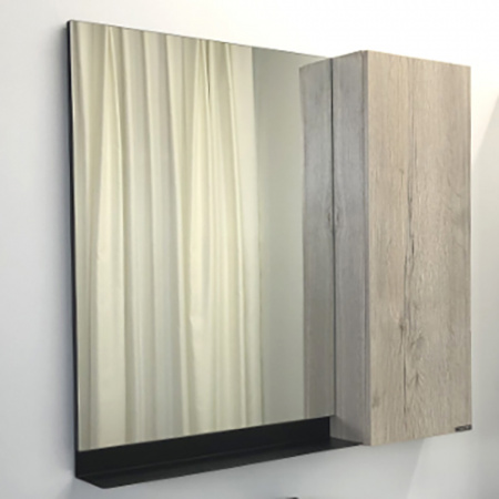 Зеркало-шкаф Comforty Бонн-90 дуб дымчатый фото