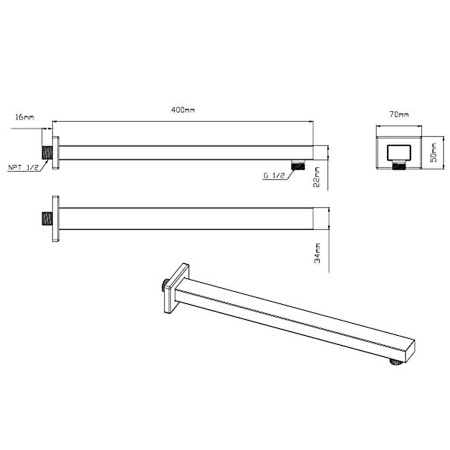 Душевая система скрытого монтажа с термостатом Vincea Inspire VSFW-321MT1CH хром фото