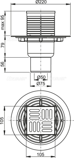 Душевой трап AlcaPlast APV2321 фото