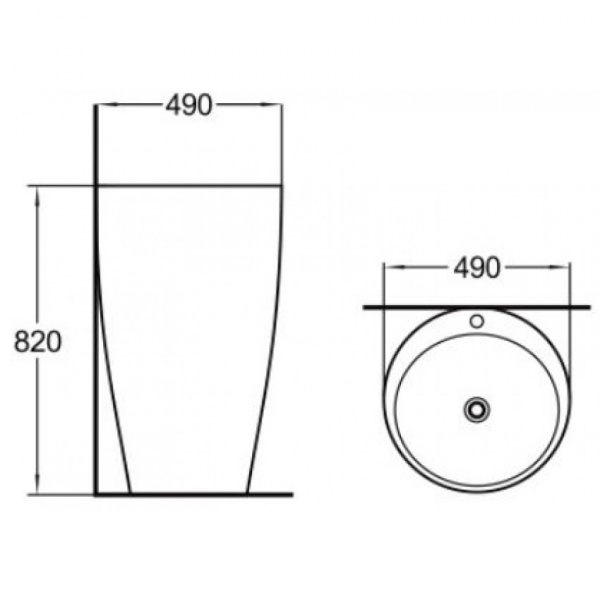 Напольная раковина SantiLine SL-4004 49x49 фото