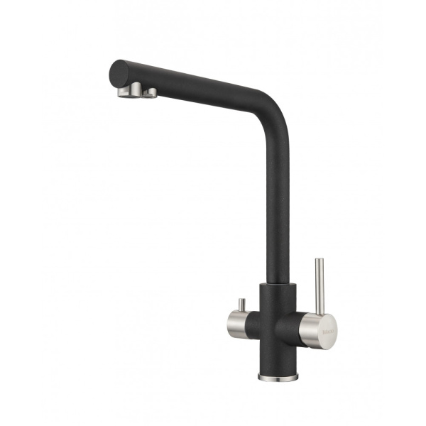 Смеситель для кухни под фильтр Milacio Ultra Bolvir MCU.553.MB черный матовый/хром фото