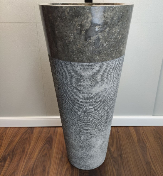 Раковина напольная из мрамора Grey MN-01349 (40*40*90) фото