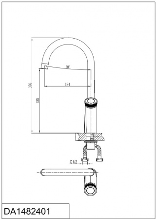 Смеситель для кухни D&K Bayern Alfeld DA1482401 фото