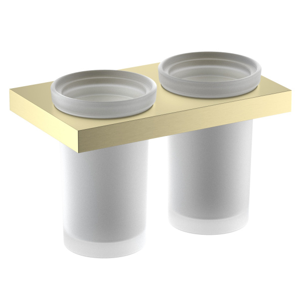 Двойной стакан для зубных щеток Timo Petruma 15234/17 матовое золото фото