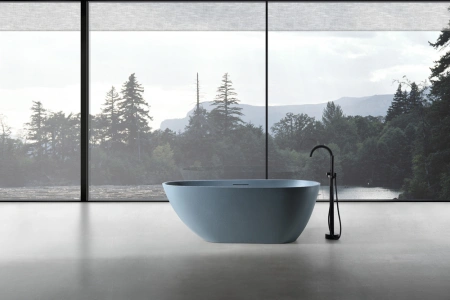 Ванна из искусственого камня Abber Dortmund AM9911G 170x75 серая фото