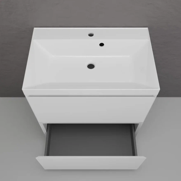 Тумба напольная под раковину Style Line Манхэттен 70 ЛС-00002374 белая матовая фото