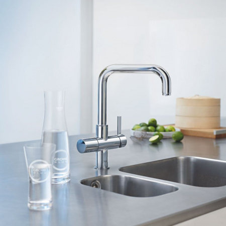 Смеситель для кухни с фильтром для воды Grohe Blue Pure 31299001 фото