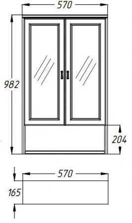 Шкаф подвесной Opadiris Клио 60 Z0000003404 орех фото