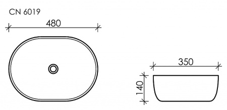 Раковина-чаша Ceramica Nova Element 48 CN6019 Белая фото
