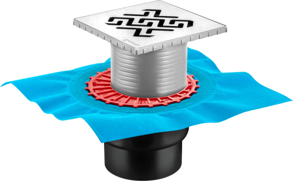 Душевой трап Berges Wasserhaus Zentrum Antik 091465 15 x15 см, хром фото