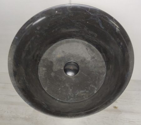 Напольная раковина из мрамора Indo Pedestal Cream/Black MN-391 фото