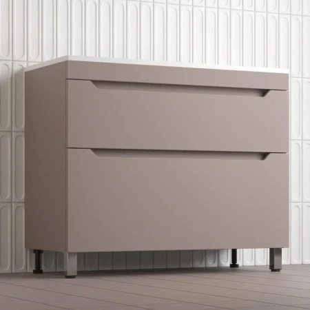 Тумба напольная Style Line Остин 100 ЛС-00002402 тауп темный фото