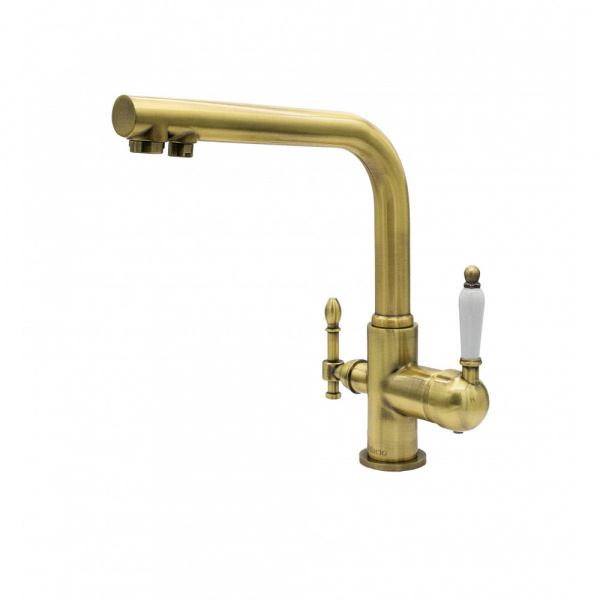 Смеситель для кухни с фильтром для воды Milacio Castellon Ceramic MC.512.BR бронза фото