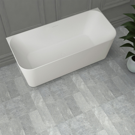 Ванна из искусственого камня Abber Stein AS9617 170x75 белая матовая фото