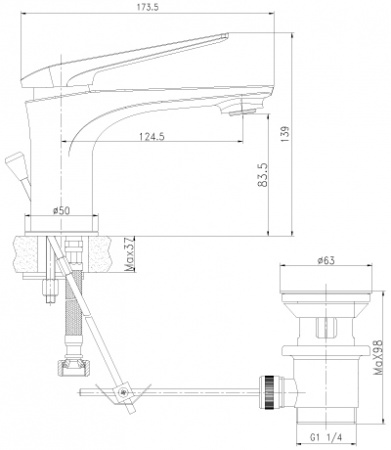 Смеситель для раковины Lemark Allegro LM5906CW фото