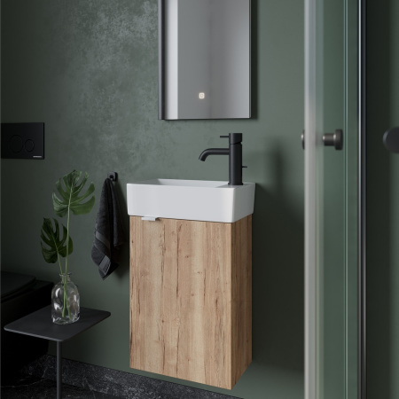 Тумба под раковину Sancos Mini MN35EGR дуб галифакс натуральный фото