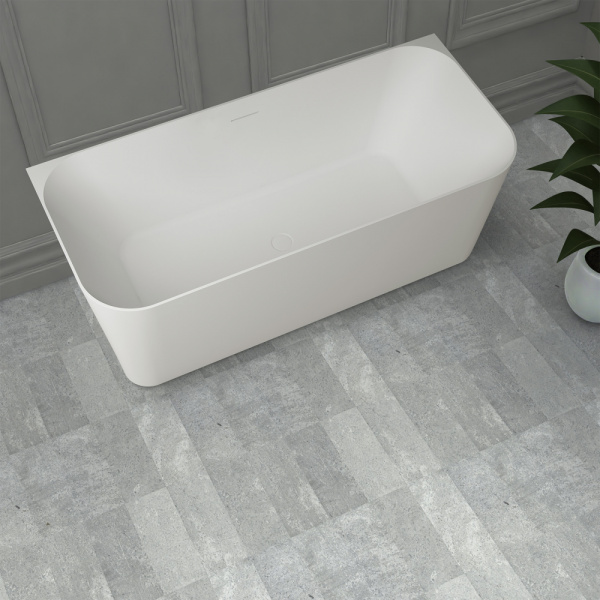 Ванна из искусственого камня Abber Stein AS9617 170x75 белая матовая фото