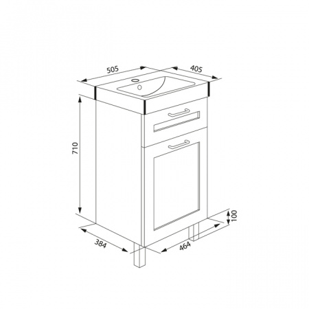 Тумба с раковиной Iddis New Sena NSE50W1i95K фото