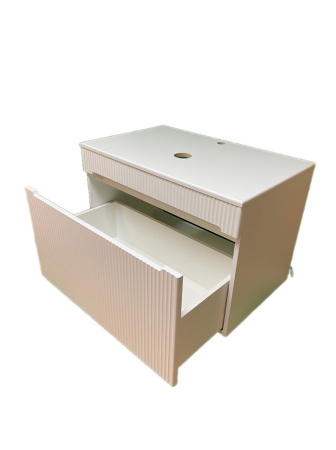 Тумба под раковину Sintesi Style STL.W7815 столешница белая / белая матовая фото