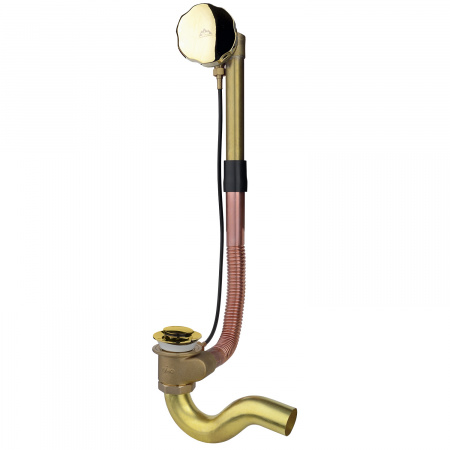 Слив-перелив для ванны Timo 8003 золото с фиксатором фото