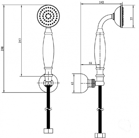 Душевая лейка Boheme Brillante 409 фото