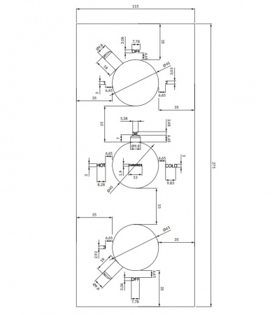Смеситель для ванны термостатический Omnires Y Y1238/KROCR фото