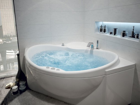 Акриловая ванна Aquatek Эпсилон без гидромассажа 150х150 с каркасом и экраном фото