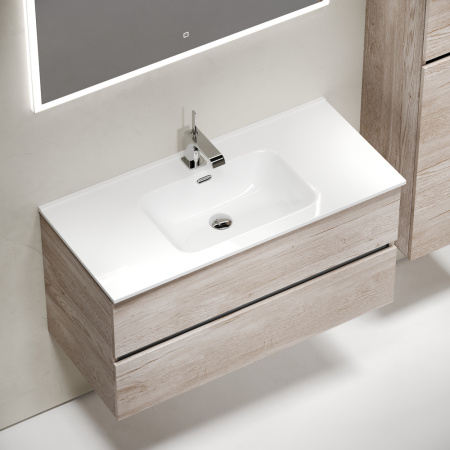 Тумба под раковину Sancos Urban UR100EG дуб галифакс натуральный фото