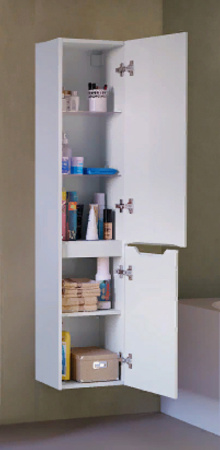 Пенал подвесной Jorno Slide Sli.04.150/P/W белый фото