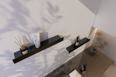 Полка металлическая Abber Nischen AN3010MB черная матовая фото