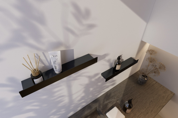 Полка металлическая Abber Nischen AN3010MB черная матовая фото