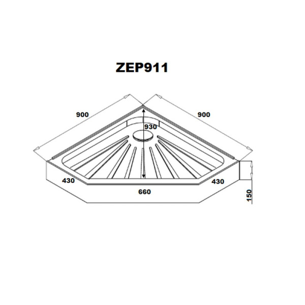 Душевой уголок Parly ZPE911B 90x90 черный фото