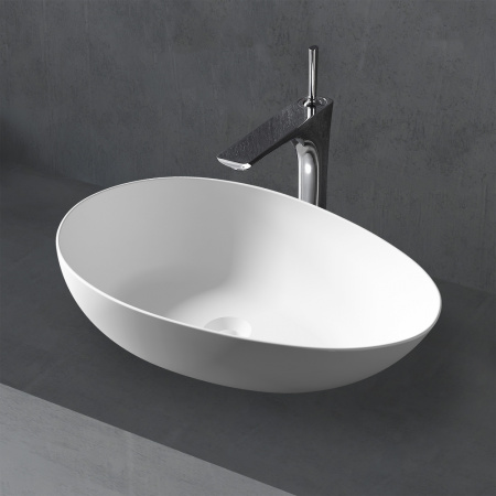 Накладная раковина Abber Stein AS2615 60x36 белая матовая фото