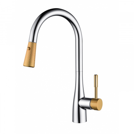 Смеситель для кухни D&K Rhein Schiller DA1462504D хром/золото фото