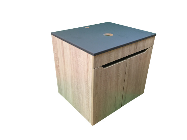 Тумба под раковину Sintesi Style STL.W7023  столешница серая / дуб сонома фото