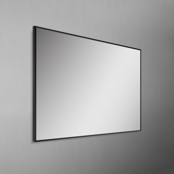 Зеркало в алюминиевой раме BelBagno SPC-AL-1000-800 Nero 100x80 черное фото