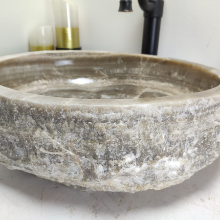 Накладная раковина из оникса Erozy Grey EO-00752 (47*40*15) фото