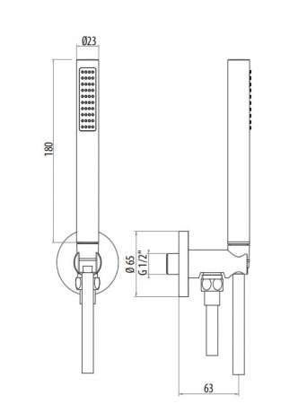 Душевой гарнитур Gattoni Programma doccia KTC01/PDCOcr фото