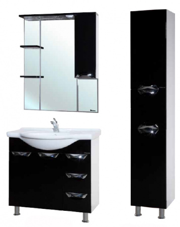 Тумба под раковину Bellezza Белла-85 Люкс черная фото