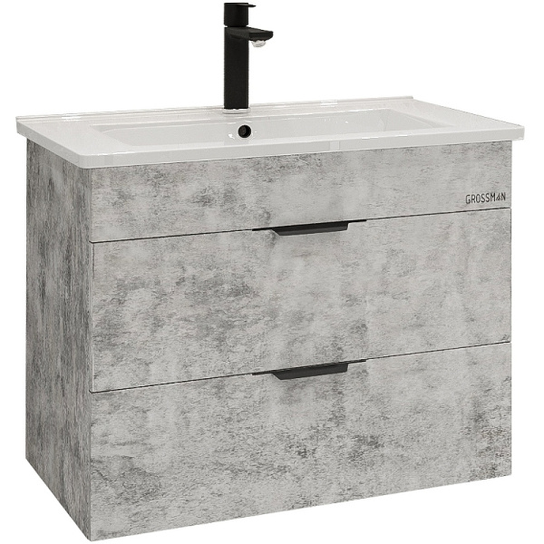 Тумба под раковину Grossman Кросс 65 106501 бетон фото