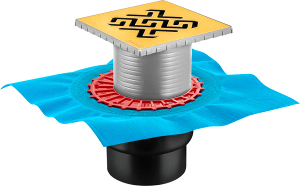 Душевой трап Berges Wasserhaus Zentrum Antik 094465 15 x15 см, бронза фото