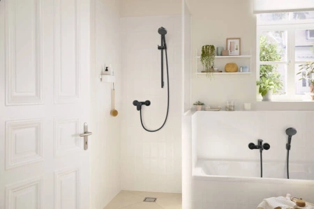 Смеситель для душа Hansgrohe Rebris S 72640670 черный матовый фото