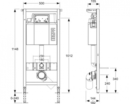 Инсталляция для подвесного унитаза Mepa VariVIT A31 514101 фото