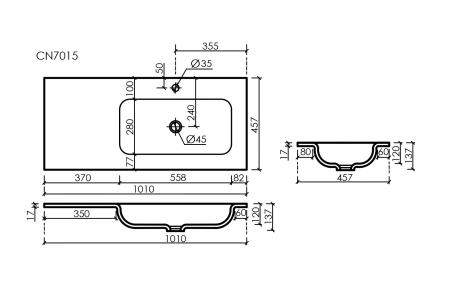 Раковина Ceramicanova Grace CN7015MB черная матовая фото