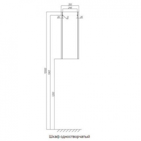 Шкаф одностворчатый Акватон Йорк 1A171403YOAV0 белый/ясень фабрик фото