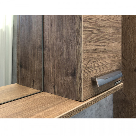 Зеркало со шкафчиком Comforty Марио-75 дуб темный фото