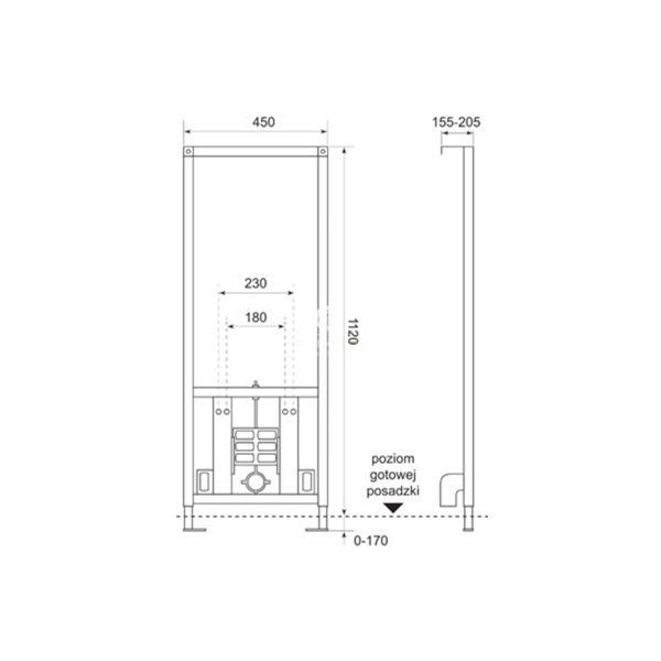 Инсталляция для биде Omnires Classic W990B/H112/45 фото